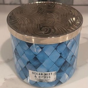 🔥RARE Brand New Bath & Body Works Ocean Mist & Citrus 3 Wick Candle